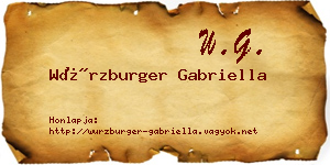 Würzburger Gabriella névjegykártya